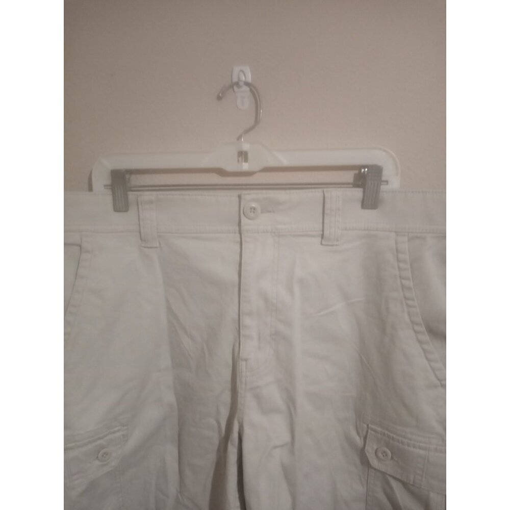 St Johns Bay Men's Performance Shorts Sz 38 Brown Comfort Stretch Flat Front New - Picture 5 of 11